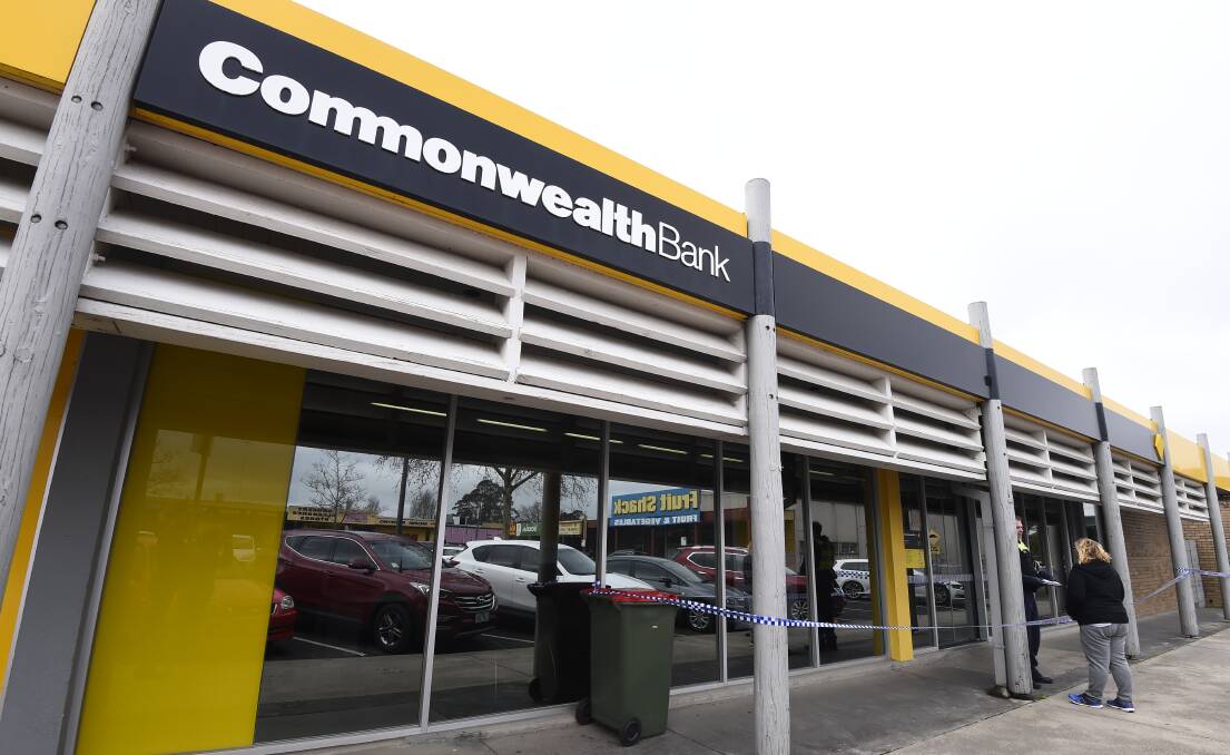 The Commonwealth Bank on Howitt Street, which was held up.