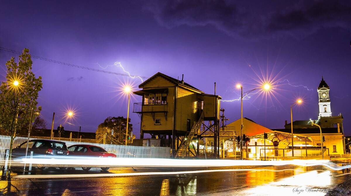 Suzie Ward took this stunning photo of the storm at the Ballarat train station.