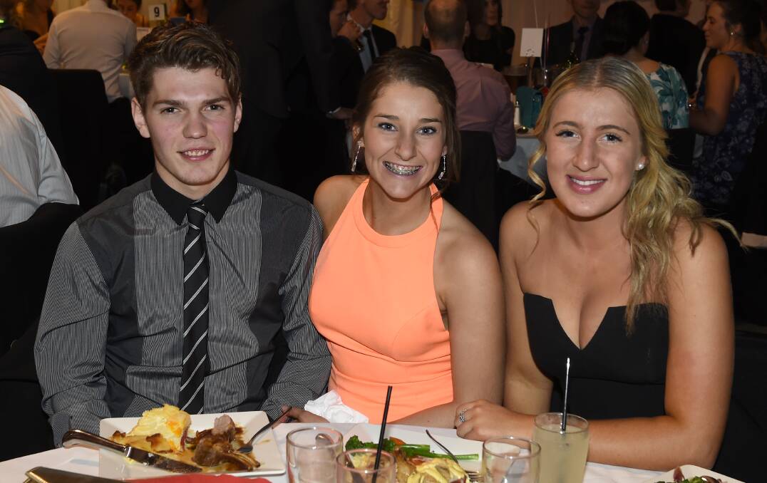 2014 - Annual Ballarat Football and Netball Club ball: Austin Corliss, Indi Walker, Emma Day.