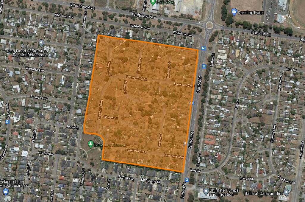 WORK SITE: The zone where the project will take place is highlighted in orange.