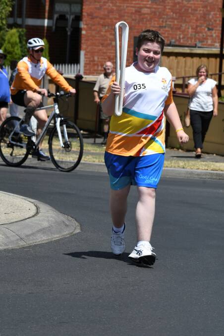 Corey got to carry the baton in the Queen's Relay for the Commonwealth Games earlier this year.