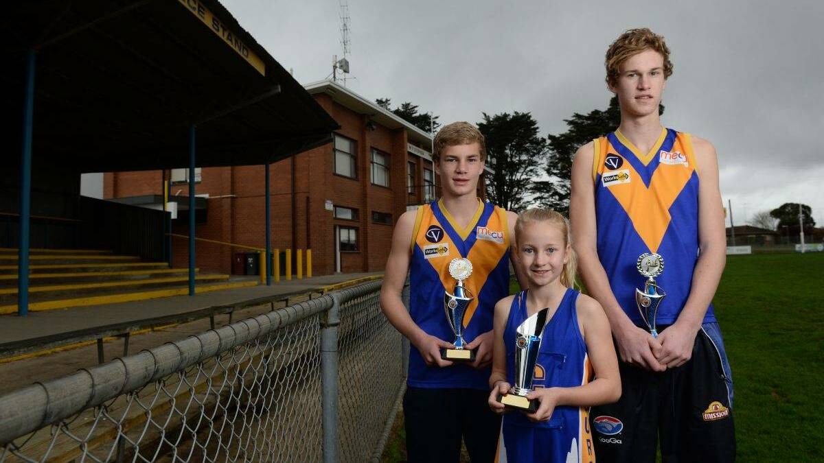The Hutt children back in 2013 after they all won age group best and fairests.