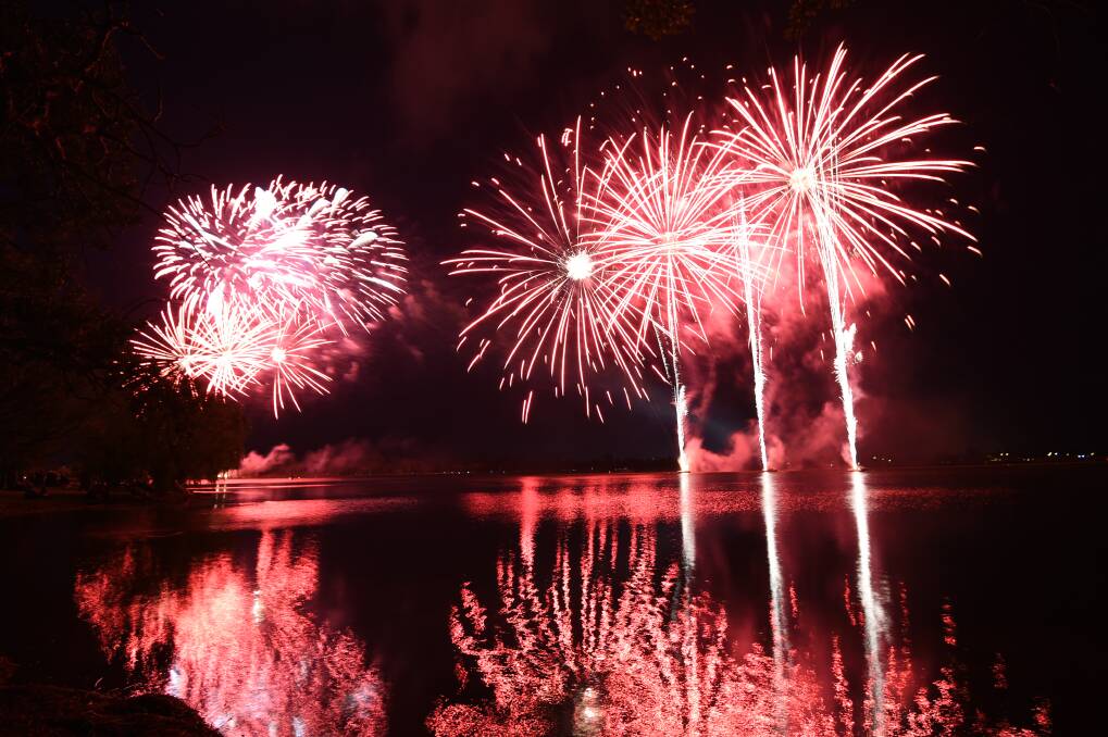 BOOM: Fireworks over Lake Wendouree during a previous Australia Day celebration.