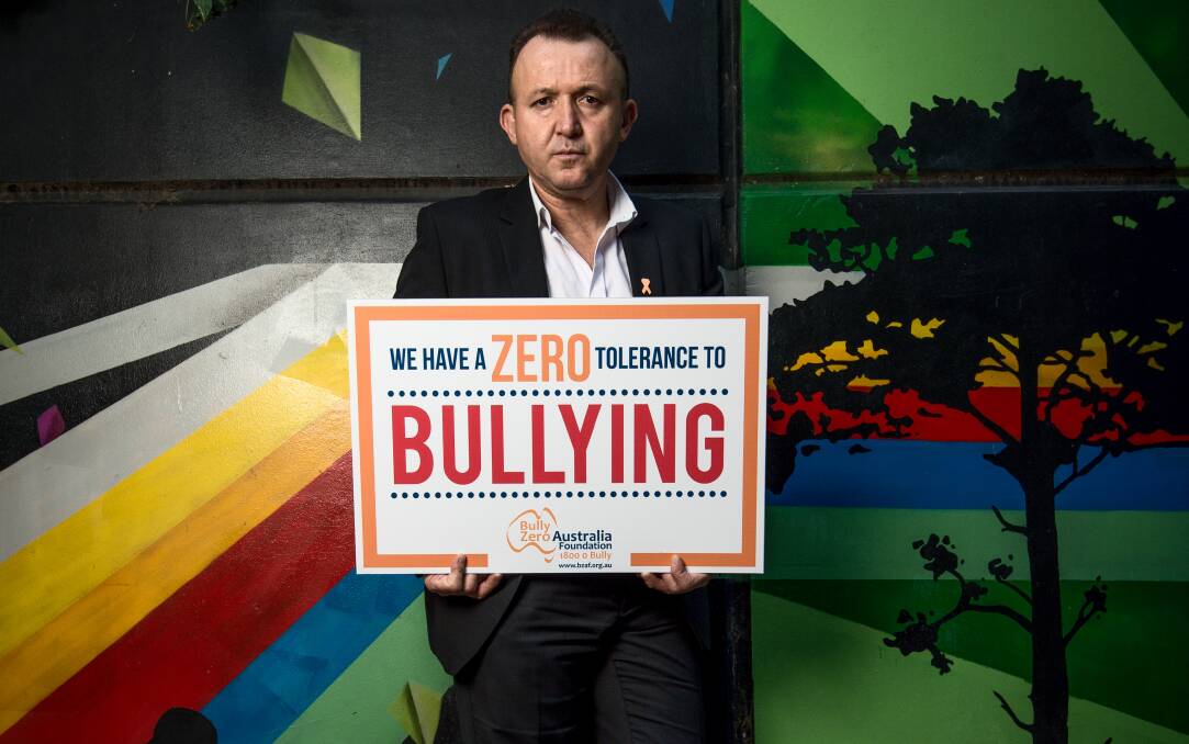 TAKING A STAND: Bully Zero Foundation founder Oscar Yildiz says there needs to be zero tolerance to poor behaviour and bullying.