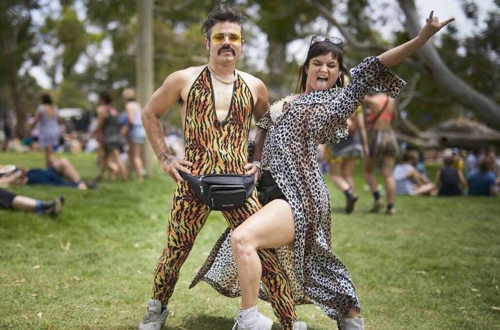 Extravagant punters at the 2018 Meredith Music Festival.