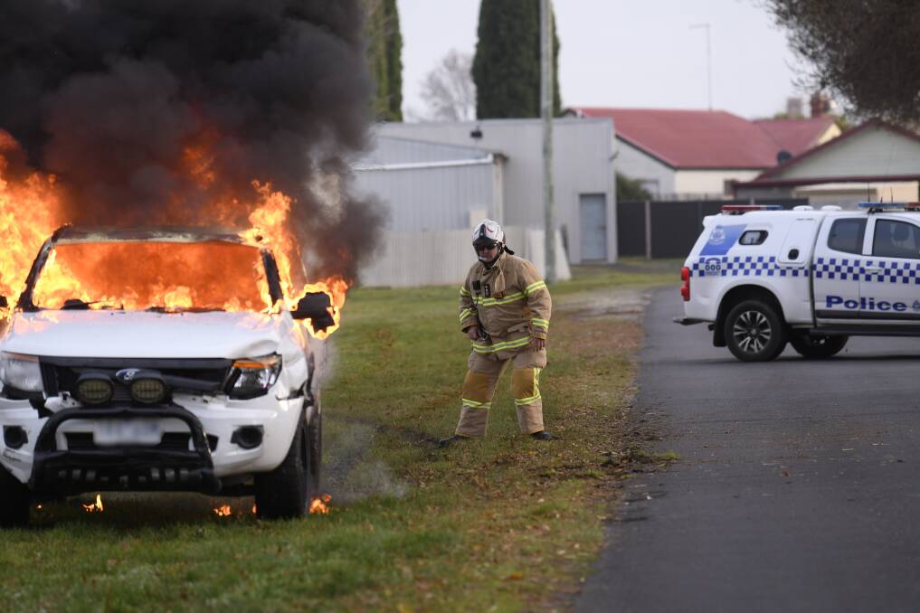 the Ford Ranger the pair are accused of stealing and torching in May.