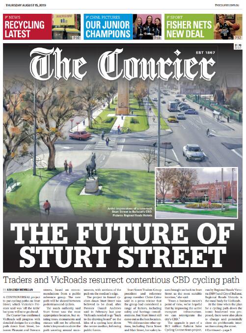The Courier's front page on Thursday.