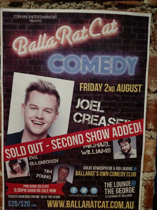 Joel Creasey put on a second show in Ballarat in August due to high demand.