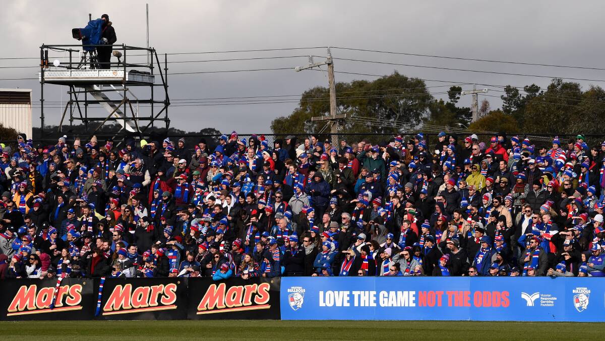 FULL ON THE HILL: There was barely any standing room in the outer on Sunday.