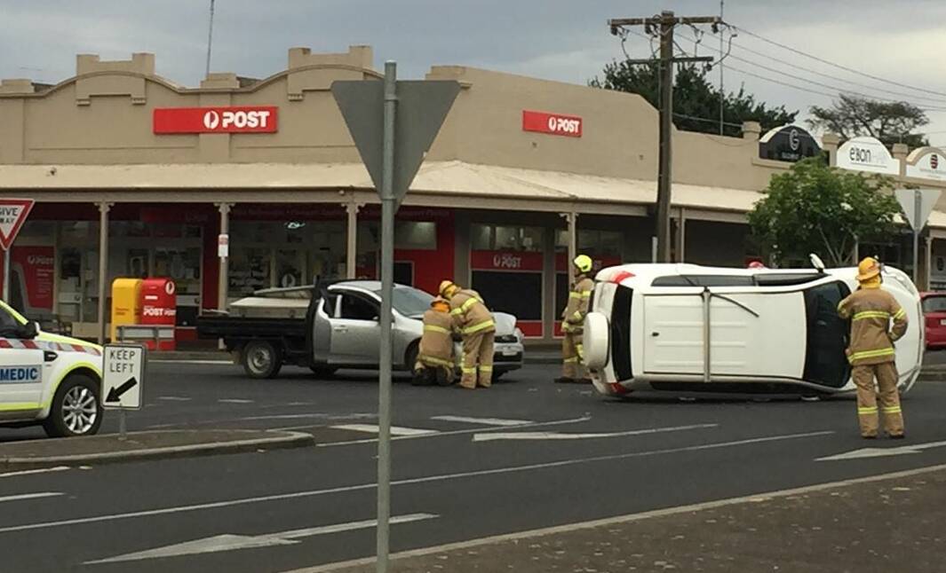 Car flips after crash at troubled Sturt Street intersection