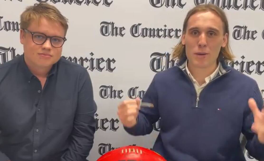 Our 2021 Footy HQ experts Matt Currill and Ollie Nash.