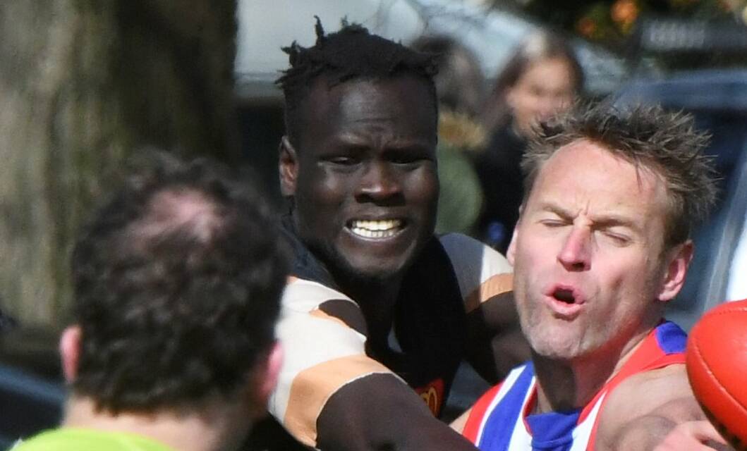 Darley president Mark Shelly says ruckman Abe Kur (left) was the subject of derogatory comments, which sparked the altercation.