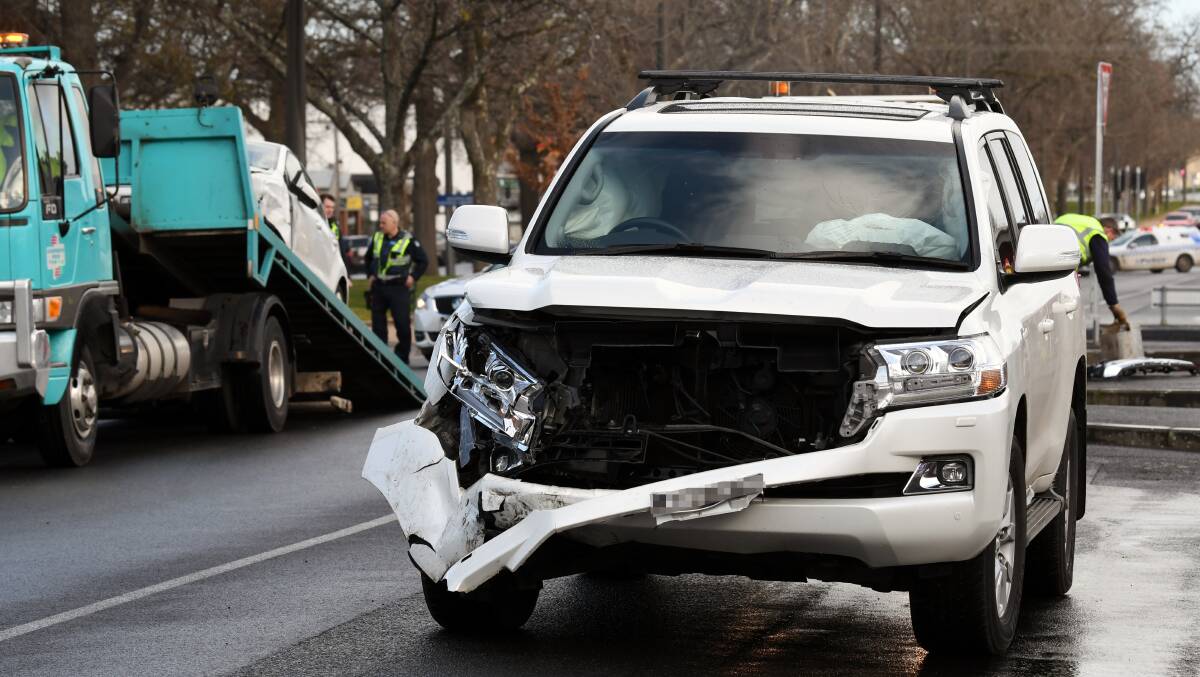 The result of a crash on Sturt Street earlier this month.