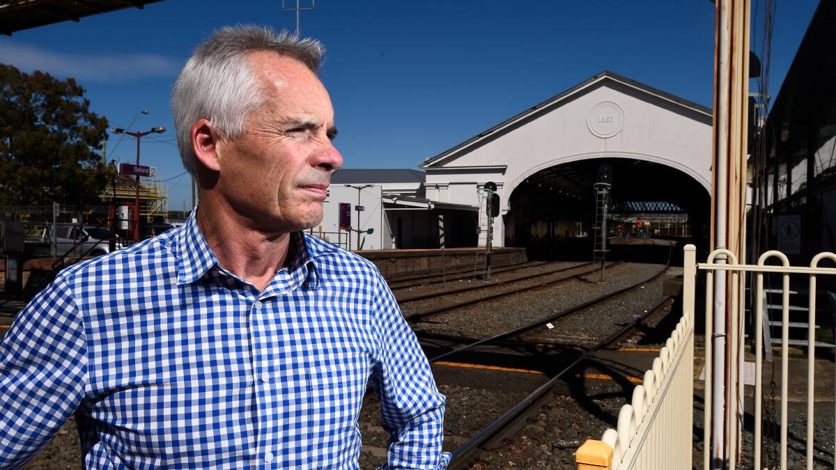 Michael Poulton, Committee for Ballarat CEO, says not building the Melbourne Airport Rail Link would be extremely short-sighted by the government. Photo: Adam Trafford.