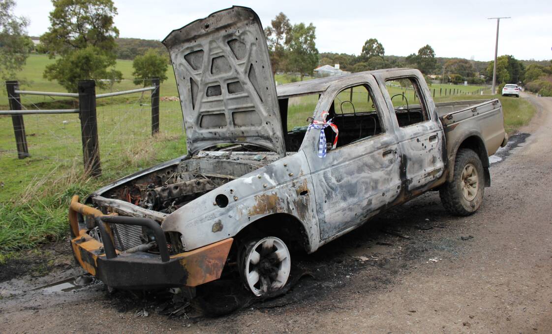 The Dridan's car that was found burnt out.