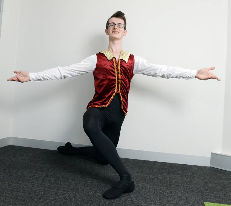 TAKING THE STAGE: Ballarat's Connor Fisher will perform in Melbourne City Ballet's production of Coppelia next month. Picture: Kate Healy. 