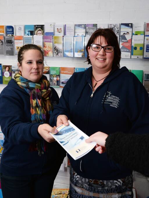 HELPING HAND: Central Highlands Community Legal Centre Service community lawyer Gillian Poirier and project worker Jessica Frost-Camilleri. Picture: Kate Healy.