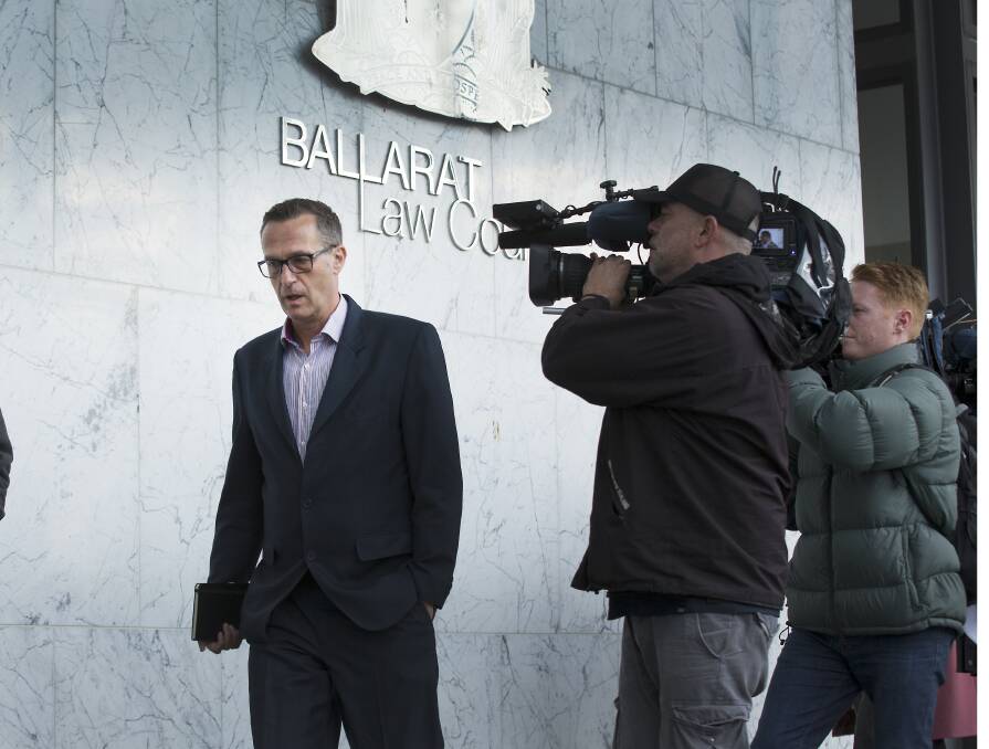 David Ridsdale, nephew of Gerald Ridsdale, arrives at the Ballarat Magistrates Court during the Royal Commission into sexual abuse by Catholic clergy in May.