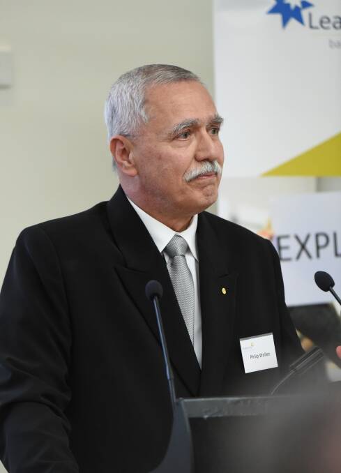 LEADERSHIP: Philanthropist Philip Wollen talks to Ballarat leaders about veganism, ethics and the future at Ballarat Technology Park Central. Picture: Lachlan Bence 
