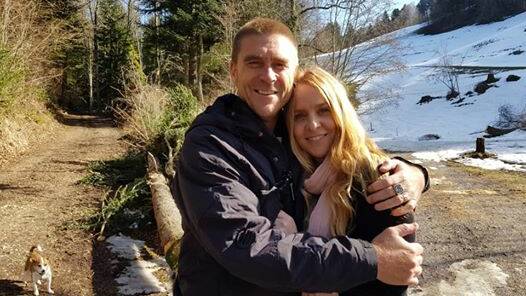 Troy and Christine Thornton's last photo together before the firefighter died at a euthanasia clinic in Switzerland.