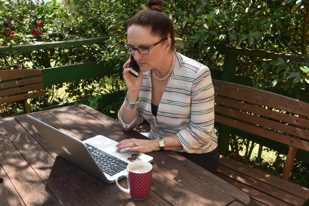 DISCONNECTED: Haddon's Tania Bannister says her family is sick and tired of internet drop outs on their National Broadband Network fixed wireless plan. Picture: Jeremy Bannister