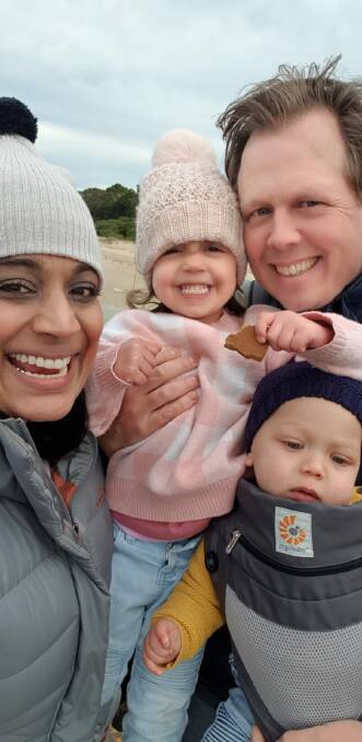 HAPPY FAMILY: Matt Woodley, his wife Anoushka and their children Maya, 3, and Archie, 1.