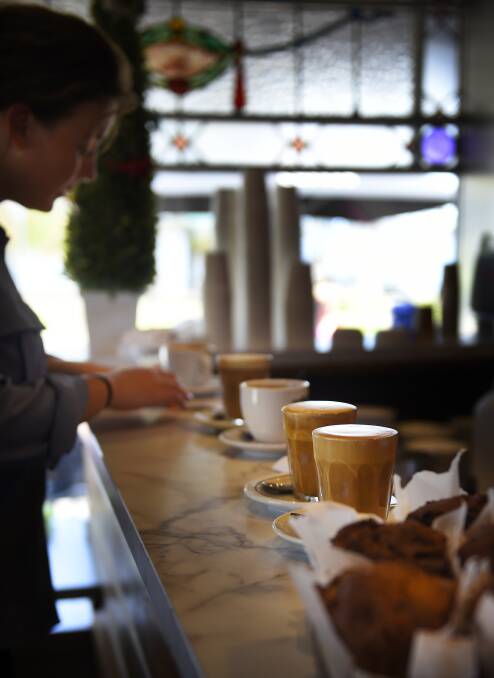 Coffees up: Racers Cafe at Lake Wendouree. PICTURE: Luka Kauzlaric