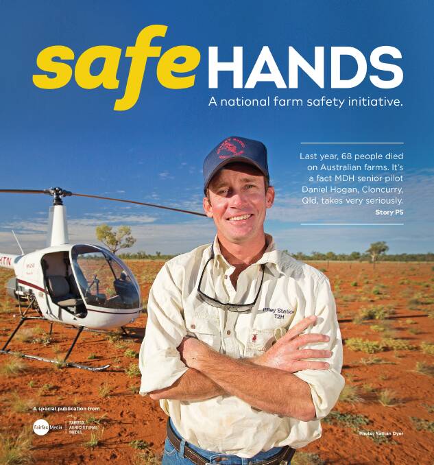 The front cover of Fairfax Agricultural Media's Safe Hands, the largest national publication of its type focused on farm safety. The publication is out Thursday, July 19.