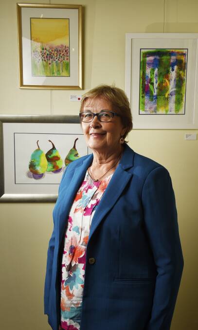 Family creativity: Barbara Toogood of Ballarat is showing works along with her three artistic sisters at the Backspace Gallery. Picture: Luka Kauzlaric 