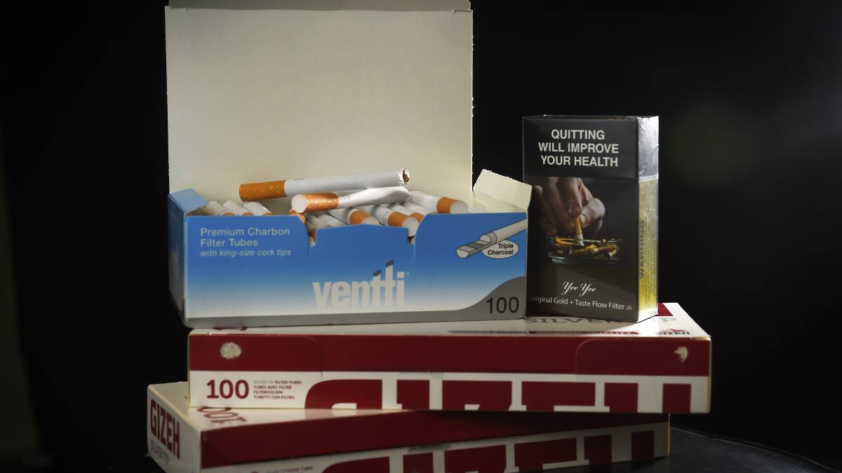 Up in smoke: Some of the illicit tobacco products easily available in Ballarat.