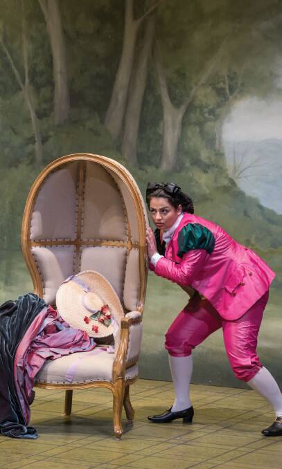 Lusty and funny: Agnes Sarkis as Cherubino in Opera Australia’s The Marriage of Figaro which will visit Ballarat on Saturday. Picture: Albert Comper