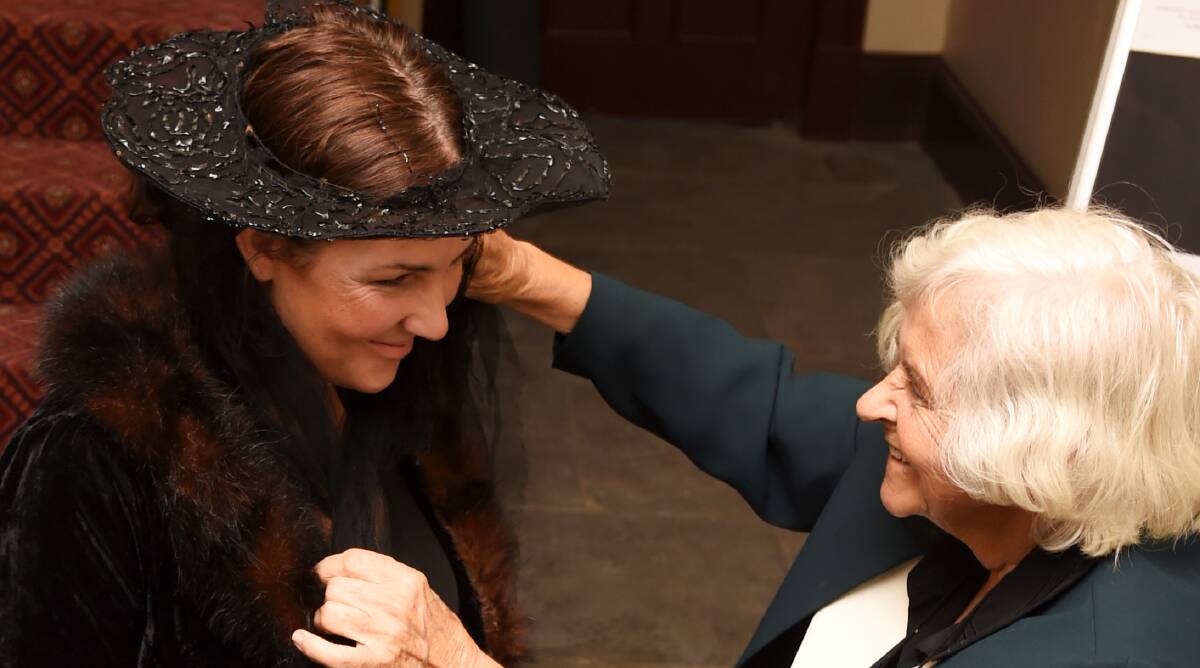 A dream come true: Vintage fashion collector Dorothy Nicol with her granddaughter Lisa Treloar, who is the show's producer. Picture: Lachlan Bence