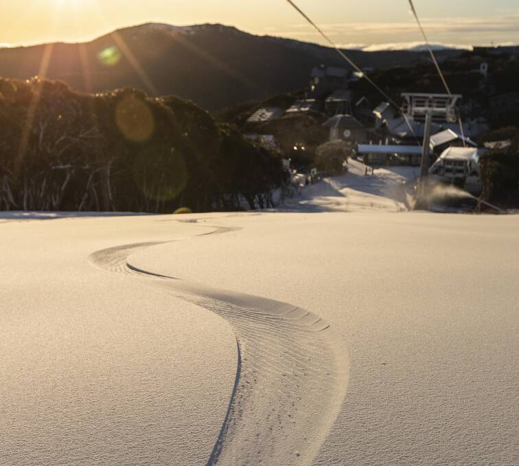 Mt Buller had 21cm of snow on the runs and four lifts in operation late last week. Picture: Jordan Mountain