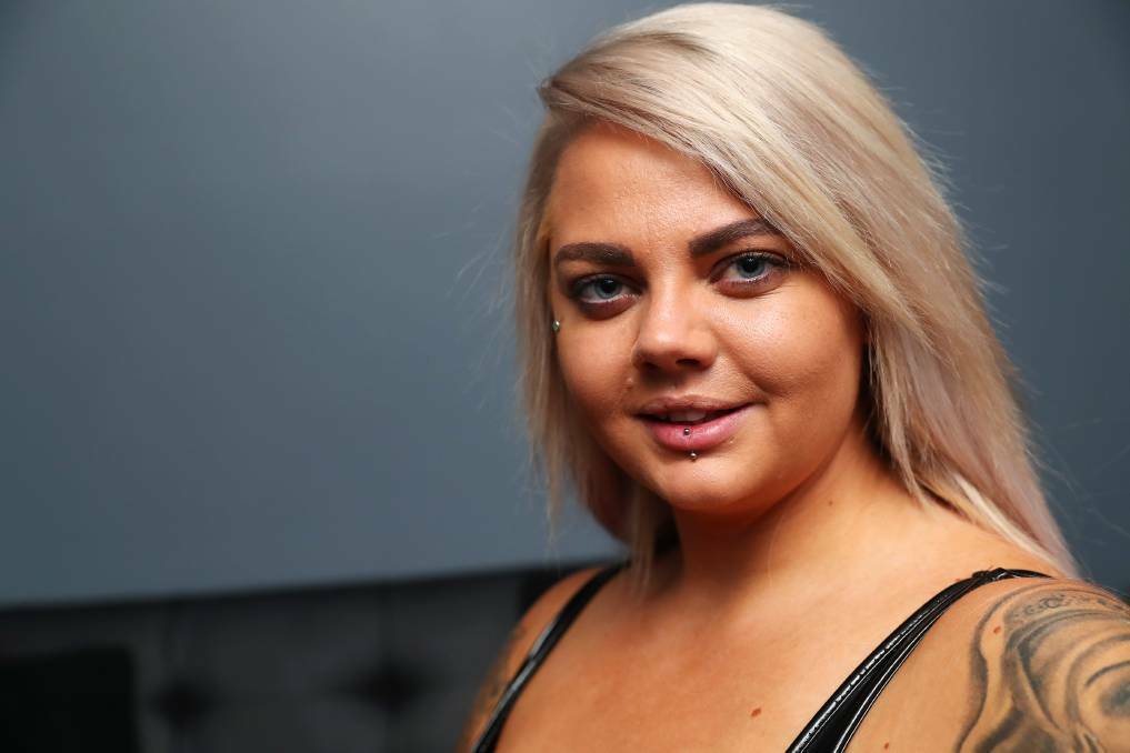 TJ Porter says for the first few months of working in the sex industry she was afraid to show her face, now she is proudly vocal of who she is. Picture: Emma Hillier