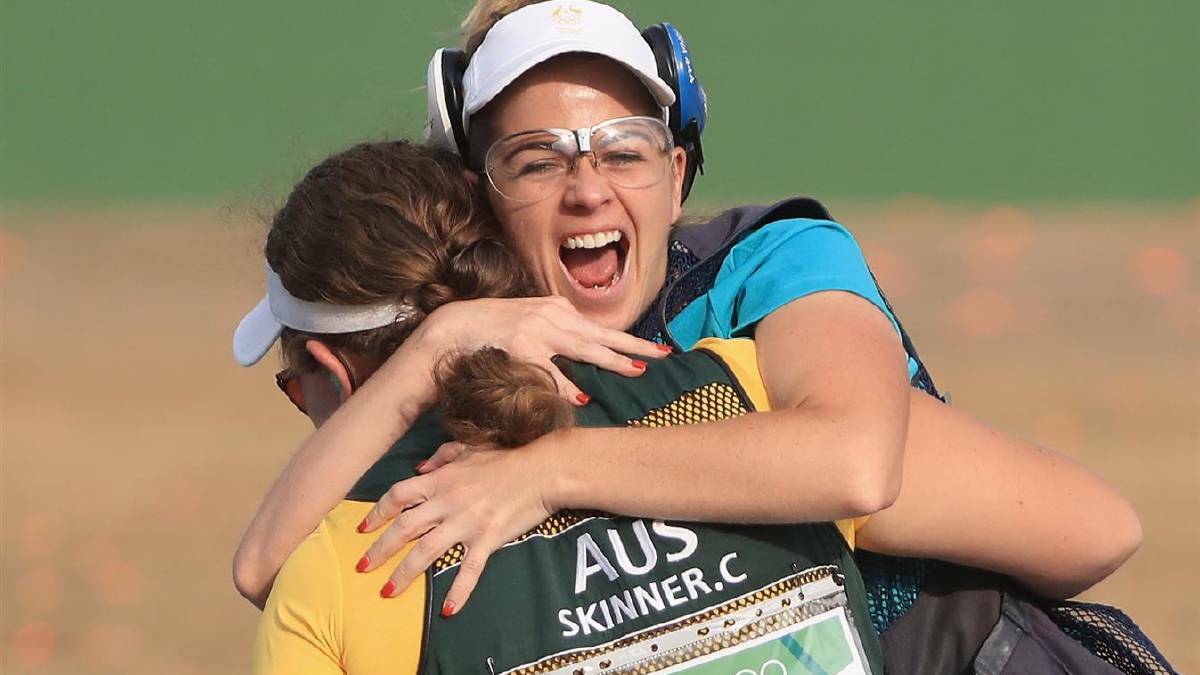 Day 3: Catherine Skinner wins shooting gold. Pic: Getty Images