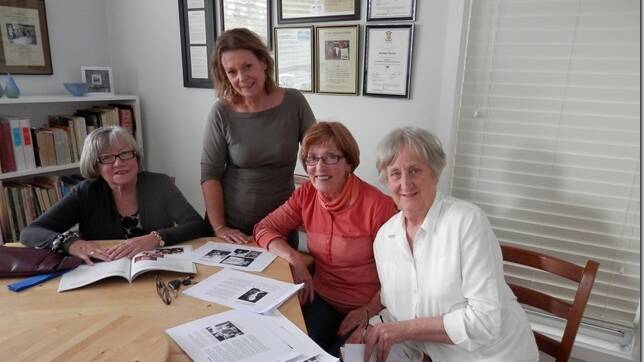 U3A member Maureen Sartori Peterson came up from Geelong to help in a research session for the U3A book. Left to right: U3A members Carol Bruce, former U3A President Judi Allen, Maureen and Chris Borgeest. Picture: Contributed