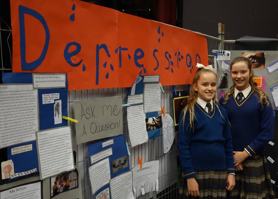 PROJECT: Ballarat Grammar grade 6 pupils Charlotte Robson and Lily King celebrate their learning at The Exhibition this week.