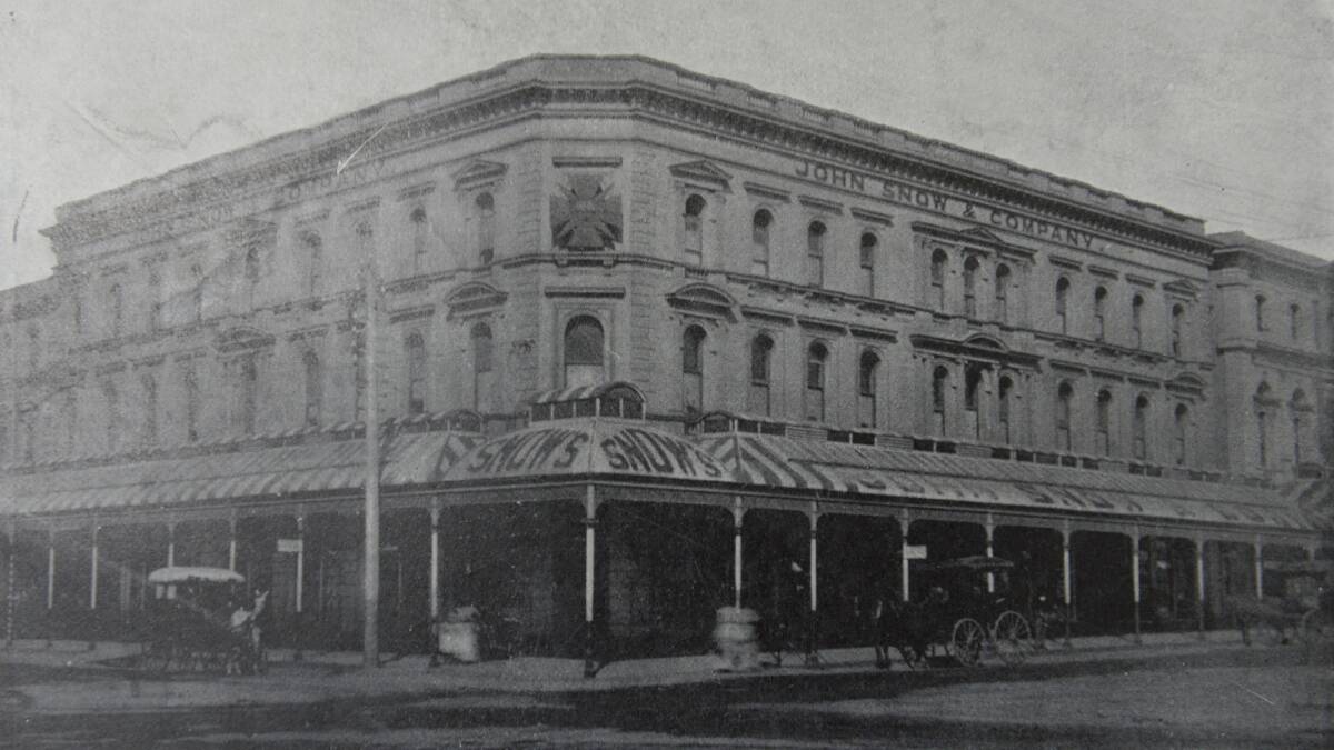 HISTORIC: John Snow and Co's Emporium, currently Ballarat Myer, on the corner of Sturt and Armstong streets.
