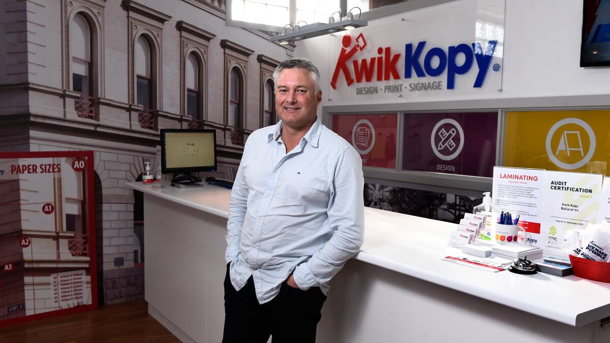 Ballarat Kwik Kopy centre owner Stewart Hynes is proud the business has been in Ballarat for 30 years. Picture by Adam Trafford
