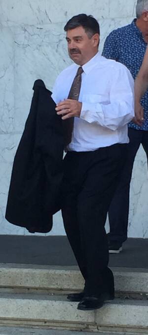 Daryl Carr leaves the Ballarat Magistrates Court on Wednesday.