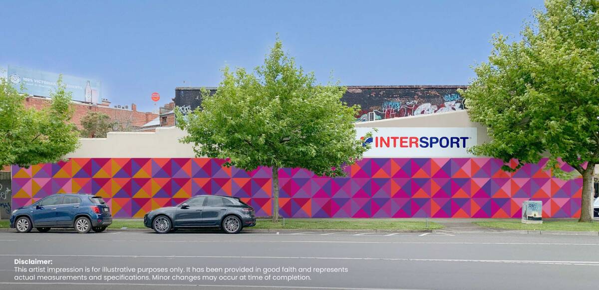 An artist's impression of the wall at the Little Bridge Street and Main Road intersections. Picture supplied