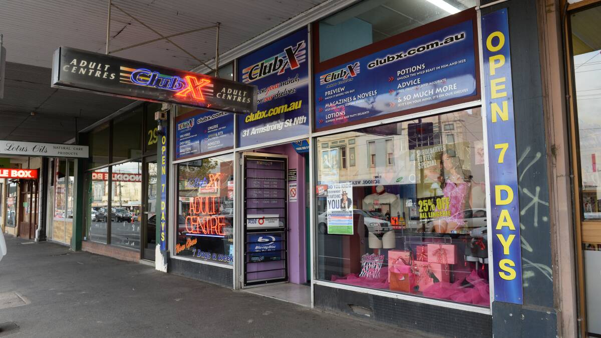 TARGETED: Club X adult store on Armstrong Street, Ballarat.