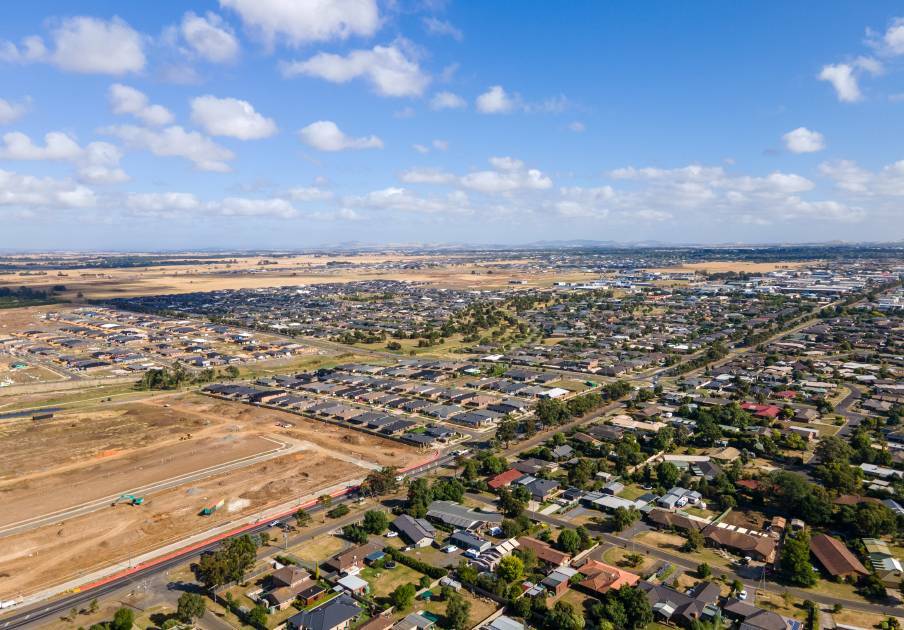 Aerial view of Ballarat's north-west from Delacombe. Picture by Adam Spencer