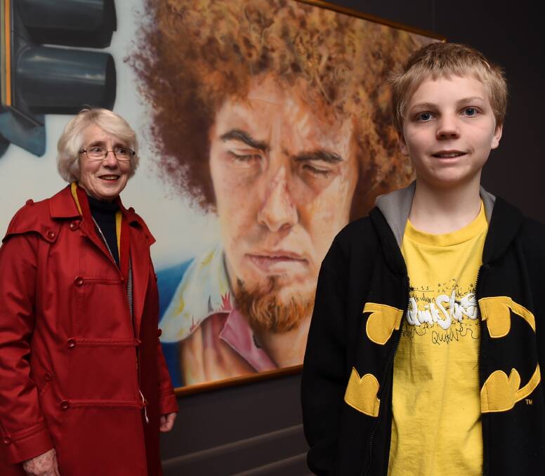 ART TOUR: Art Gallery of Ballarat volunteer Ann Lacey shows Ballarat Specialist School student Josh how to be a tour guide as part of the My Special Archies project. Picture: Lachlan Bence