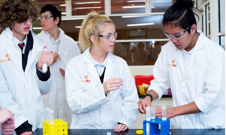 EXPERIMENT: Year 10 students take part in the Earth Ed and Federation University Australia metallurgy science program.