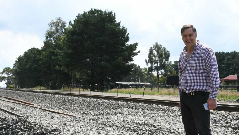 FAST MOVE: Independent regional rail advocate Nic Beale in Ballan. Picture: The Courier