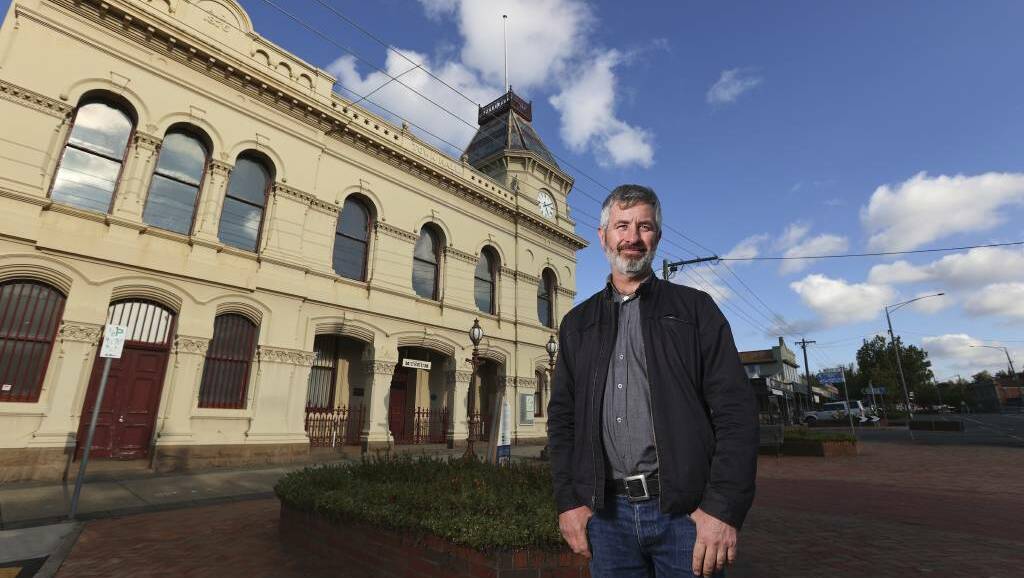 PROMINANT: Hepburn Shire Council mayor Tim Drylie outside the Creswick Town Hall in April. Picture: Luke Hemer.