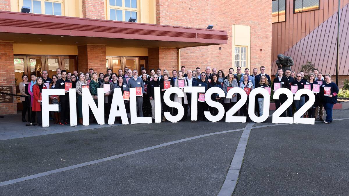 RECOGNISED: The 2022 Federation University and Commerce Ballarat Business Excellence Awards finalists are announced at the Civic Hall. Pictures: Adam Trafford