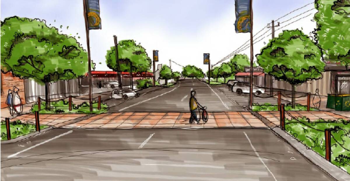 Smythesdale: A pedestrian crossing option has been included in the Golden Plains Shire concept design as part of a project to improve the main streetscape of the town. Picture: Golden Plains Shire