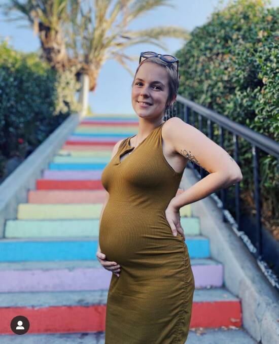 ANXIOUS WAIT: Dylan-Lee Polanco, who is 23 weeks' pregnant, is stuck in the USA after being bumped of her flight home to Australia. Pictures: supplied